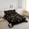 thumbnail image 2 of Gothic Nature Comforter Set for Kids Room Decor Butterfly Moth Flower Mushroom Rustic Garden Bedding Comforter Full Size Star Moon Sun Boho Style Soft Polyester Quilt Set, 2 of 5