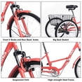 thumbnail image 4 of TSKER Adult Folding Tricycles 3 Wheel W/Installation Tools with Low Step-Through, Large Basket, Foldable Tricycle for Adults, 4 of 5