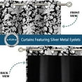 thumbnail image 3 of Vargottam Motif Design Blackout Curtains - Set of 2 Panels, 52 x 84 Inches Each - Light Blocking & Thermal Insulated Drapes with Grommet Top for Bedroom & Living Room - Black, 3 of 9