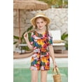 thumbnail image 5 of Arshiner Girls 2 Pieces Summer Outfits Short Sleeve Tie Knot T-Shirts and Casual Shorts With Pockets, 5 of 6