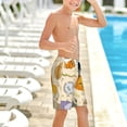 thumbnail image 6 of Cauagu Animals Print Swim Trunks for Men,Youth Boys Swim Shorts Compression Liner Beach Shorts Boys' Swimming Shorts 7-20 Years Bathing Suit-X-Large, 6 of 7