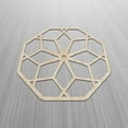 thumbnail image 2 of Mandala Wooden Wall Art, Simple Geometric Flower of Life Petals, Birch Wood Plywood Rustic Wall Art Accent for Hallway Bedroom Living Room Cafes and Offices, 11.4" X 11.4" X 0.1", by Ambesonne, 2 of 5