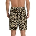 thumbnail image 3 of Kdxio Leopard Print-1 Print Mens Sleep Shorts Bottoms Soft Comfy Pajama Wear Pants with Drawstring Pockets, 3 of 7