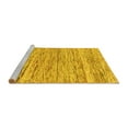 thumbnail image 2 of Ahgly Company Machine Washable Indoor Round Abstract Yellow Modern Area Rugs, 8' Round, 2 of 4