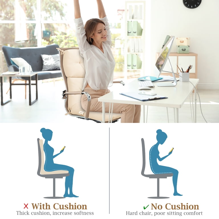 Costway Back Chair Cushion, 22"x44" High Back Beige photo 6
