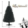thumbnail image 2 of Gymax 3 Ft Un-lit Black Halloween Tree Artificial Tabletop Christmas Tree, 2 of 9