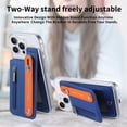 thumbnail image 6 of Allytechgroup iPhone 16 Pro Max Case with Cards Holder & Hand Strap, Clear Back Cover Shockproof Drop Protective Anti-Yellowing Bumper Phone Case for Apple iPhone 16 Pro Max, Blue, 6 of 11
