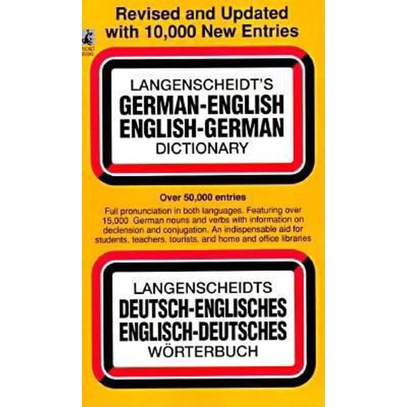 Pre-Owned Langenscheidt's German-English English-German Dictionary by Langenscheidt; A.C. Pomahoba (Paperback), Textbooks, Foreign Language Study / Multi-Language Dictionaries, English