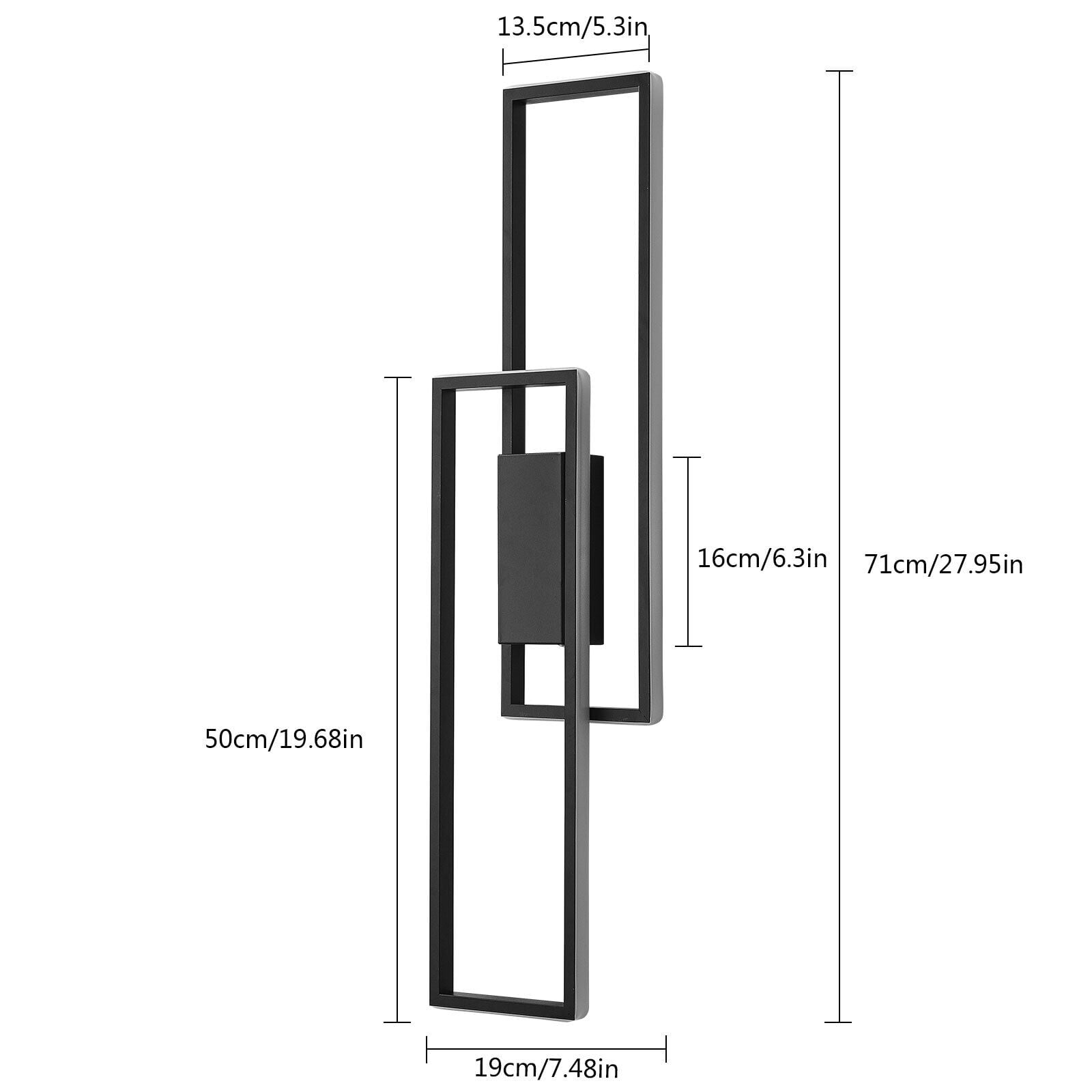 Modern LED Wall Sconce with Remote Control, Dimmable 25W Wall Light (5%–100%), 3000–6500K Adjustable Color Temperature, 2000LM Indoor Wall Lamp