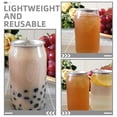 thumbnail image 7 of OUNONA 5pcs Clear Plastic Bottles with Caps for Juice Milk Storage, 7 of 7
