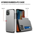 thumbnail image 5 of Dteck Case for iPhone 12 Pro 6.1-inch,Shockproof Rubber Case Card Holder Hybrid Dual Layer PC iPhone 12 6.1" Back Phone Protective Cover,Gray, 5 of 5