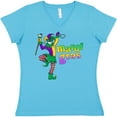 thumbnail image 3 of Inktastic Mardi Gras Jester Celebration Women's V-Neck T-Shirt, 3 of 5