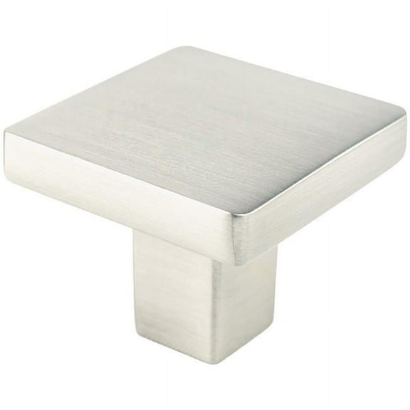Berenson BE0949 1BPN 1.125 in. Contemporary Advantage One Square Knob, Brushed Nickel