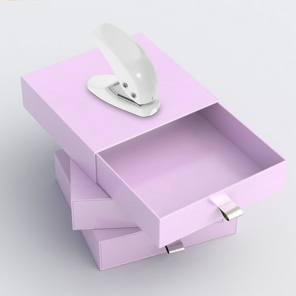 Toyvian 2Pcs Adjustable Planner Hole Puncher for Office and Home Use White Color