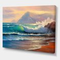 thumbnail image 3 of Designart Morning Sunlight On The Sea Waves III Canvas Wall Art, 3 of 4