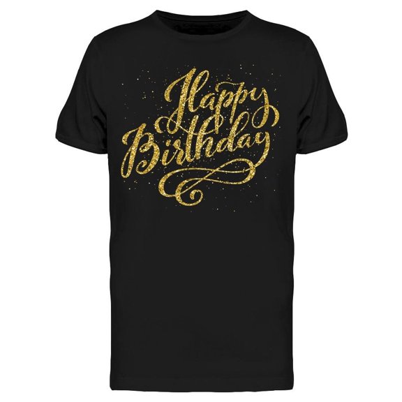 Birthday Golden Grunge Tee Men's -Image by Shutterstock