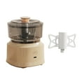 thumbnail image 4 of Mini picadora de ajo eléctrica, licuadora de ajo, 350ml, herramientas de cocina automáticas a prueba de salpicaduras, picadora de alimentos, picadora marrón con batidora, 4 of 8