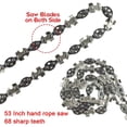 thumbnail image 4 of 53 Inch Hand Rope Chain Saw Sharp Manual Tree Limb Chain Saw with 68 Teeth Folding Pocket Rope Chainsaw Tree Cutting Tool for Gardening Camping Survival Gear, 4 of 11
