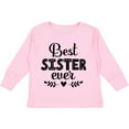 thumbnail image 3 of Inktastic Best Sister Ever Gift Girls Long Sleeve Toddler T-Shirt, 3 of 5