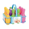 thumbnail image 3 of Juego de bolos para niños, actividad preescolar con estante, juego de ocio de interior interior interior para niños de bolos para niños niñas para Coloful 19cm, 3 of 10
