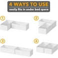 thumbnail image 2 of SpaceAid 2 Pack 10" High Under Bed Storage Containers, Fabric, White, 2 of 7