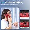 thumbnail image 6 of for Google Pixel 8A Case with Camera Lens Cover HD Screen Protector, 10 FT Military Grade Drop Protection, Magnetic Ring Holder Kickstand Protective Phone Case, Red, 6 of 13