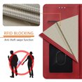 thumbnail image 6 of Decase Case for Moto G Power (2025),  Luxury Leather Wallet Phone Case with Card Slots,Detachable Wrist & Long Strap,Red, 6 of 8