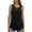 Black, variant on Mengpipi Tank Top for Women Summer Pleated Loose Casual Sleeveless Tunic Tops , 02 Floral Pink-L(US 12-14)