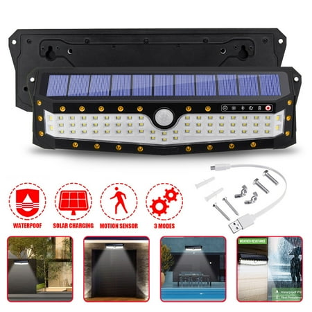 79 LED USB Charging Solar Wall Light Outdoor Security ... wiring security lights back deck 