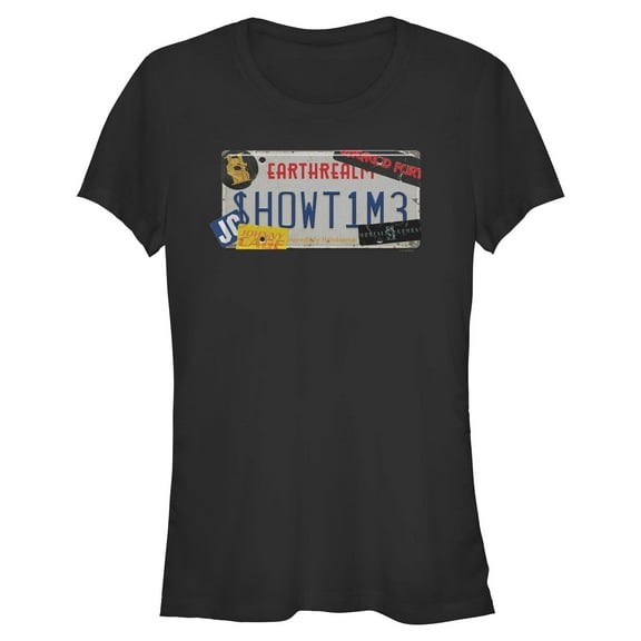 Juniors Mortal Kombat II Johnny Cage Showtime License Plate T Shirt