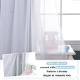 thumbnail image 3 of NICETOWN Thermal Insulted Bedroom Curtains, Star Cut Layered Blackout Window Treatment Curtains with Sheer (Greyish White, 52W by 95L, 1 Pair), 3 of 7