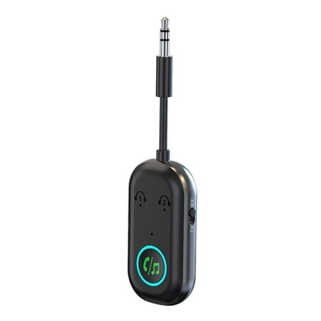 Bluetooth 5.4 Transmitter Receiver for 2 AirPods/Headphones, 2-in-1 Airplane Bluetooth Adapter with Mic for Hands-Free Calls, Low Latency, Wireless Audio Adapter for Travel Flight TV Speakers