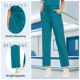thumbnail image 4 of VIAOLI Scrubs Sets for Women - Stretch V-Neck Top & Drawstring Pants Medical Uniform, 10 Colors, 4 of 6