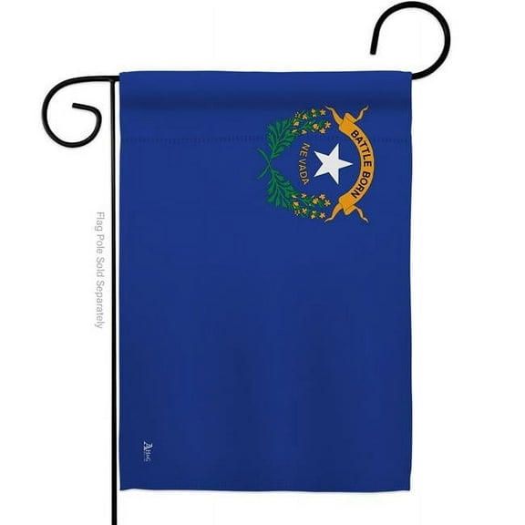Americana Home & Garden G142529-BO 13 x 18.5 in. Nevada American State Garden Flag with Double-Sided Horizontal House Decoration Banner Yard Gift