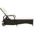 thumbnail image 5 of Gymax Cushioned Outdoor Wicker Chaise Lounge Chair w/ Wheel Adjustable Backrest, 5 of 9