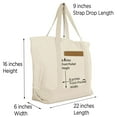 thumbnail image 4 of DALIX Cute Rainbow Tote Bag Reusable Grocery Teacher Bags Eco Pride Natural, 4 of 7