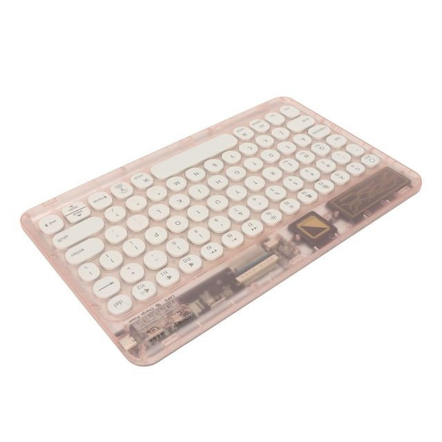 Clavier Rétro, Clavier de Machine à Écrire Sans Fil avec Lumière RGB, Clavier Vintage Portable Ultra Mince Compact Mini pour Ordinateur Portable Tablette Téléphone Intelligent