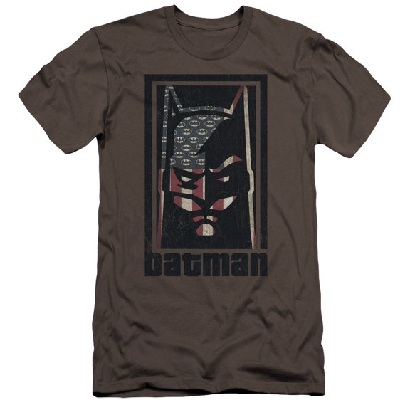 Batman American Batman-Hbo S/S Adult 30/1 T-Shirt-Charcoal
