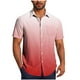 thumbnail image 1 of Mens Casual de Manga Corta Botón Abajo Camisas Gira Cuello Gradación Blusa de Impresión, Suelto Ajuste Poliéster Camisa de Verano, Lavado a Mano Casual, 1 of 6