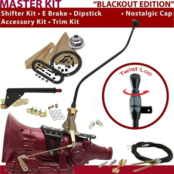 American Shifter PG Shifter Kit 23 in. Swan E Brake Cable Clevis Trim Kit Dipstick for D35BD