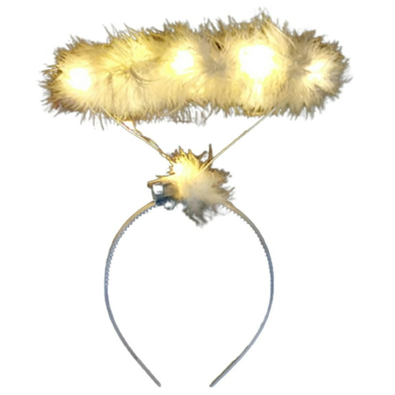 ZYHARUKO LED Angel Wing Halos Headband Durable Hair Hoop Luminous Headbands for Woman Unisex Carnivals Party Photography Supplies