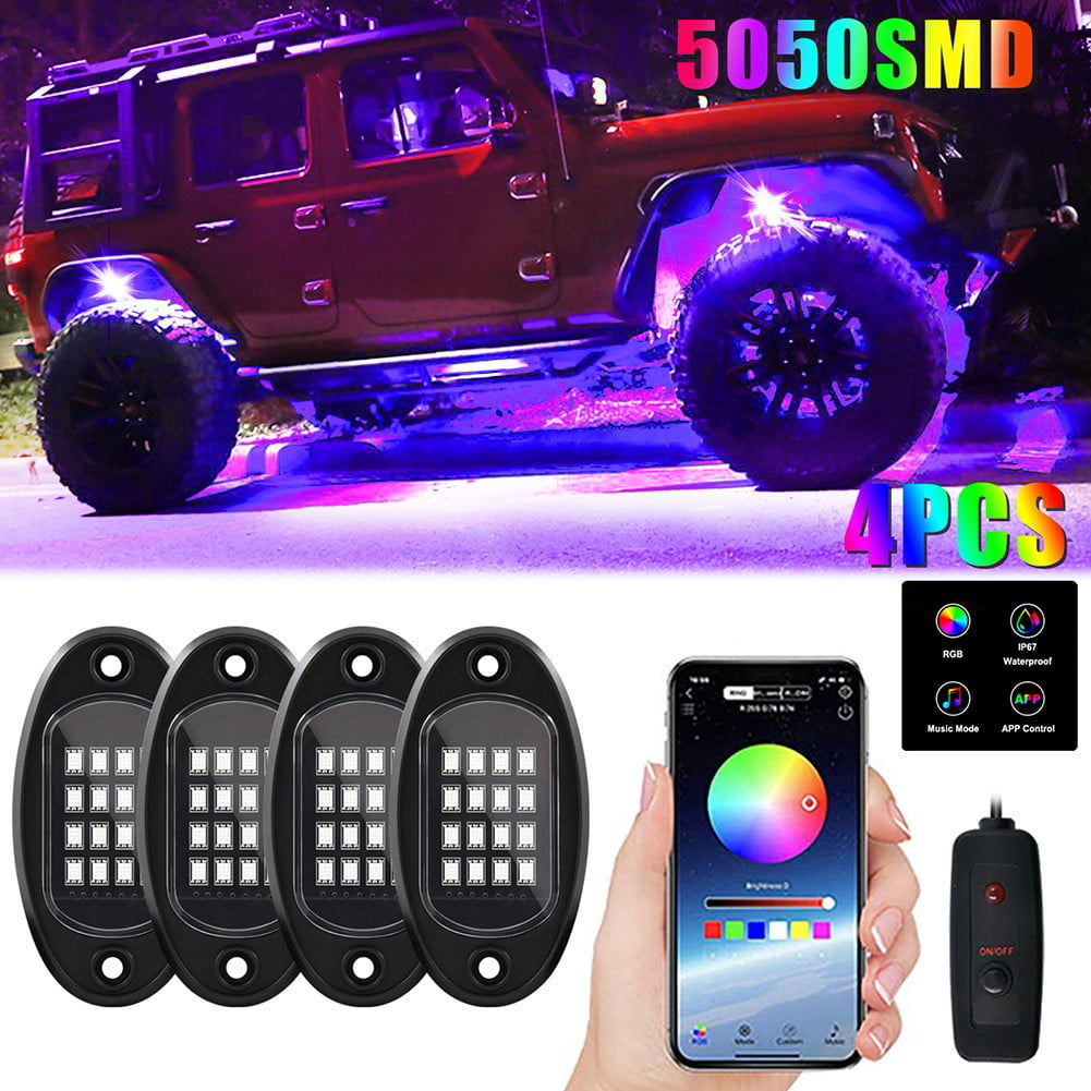 APP Control Car Bottom LED Atmosphere Lamp RGB Chassis Light Waterproof 5050 LED
