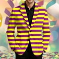 thumbnail image 2 of oqasdz Carnival Suit Jacket for Men Corduroy Jacket Stripe Style for Casual Lightweight Sport Coat Daily Formal Outdoor Activities, 2 of 4