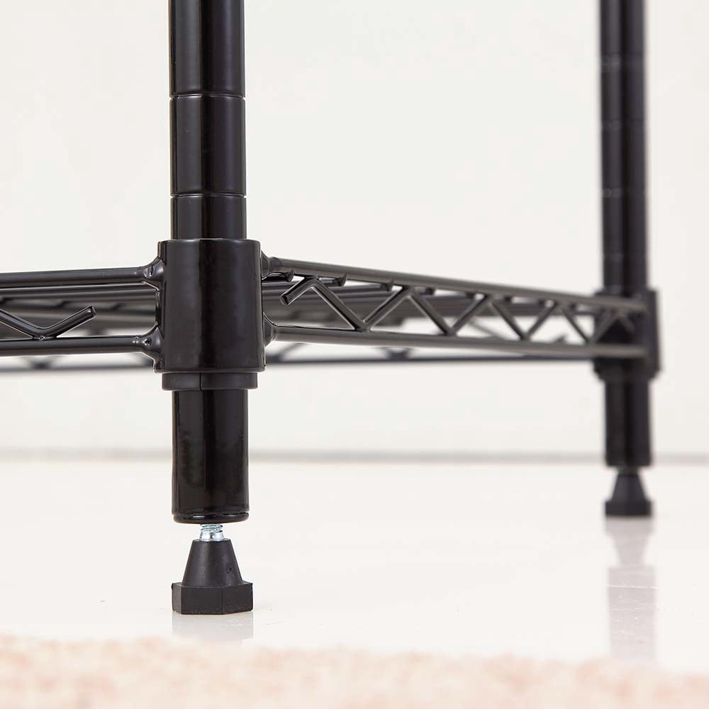 4 tier black coating shelving unit 14x24x53in