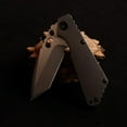 thumbnail image 2 of MASALONG Titan Damascus  tactical Folding Knife, Special Ebony Handle edc (Flat gray), 2 of 7