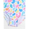 thumbnail image 4 of Baby Girl Allover Print Criss Cross Back One Piece Swimsuit, 4 of 5