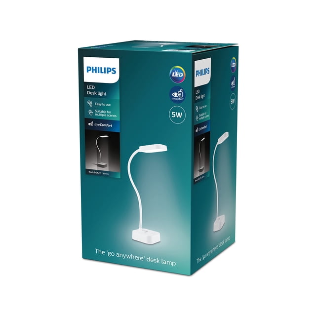 Philips LED Rock Lámpara de mesa portátil color blanco
