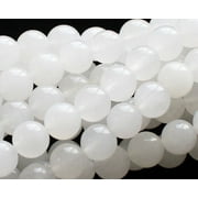 GIFTSJOY 4mm White Quartz Round Beads Genuine Gemstone Natural Jewelry Making