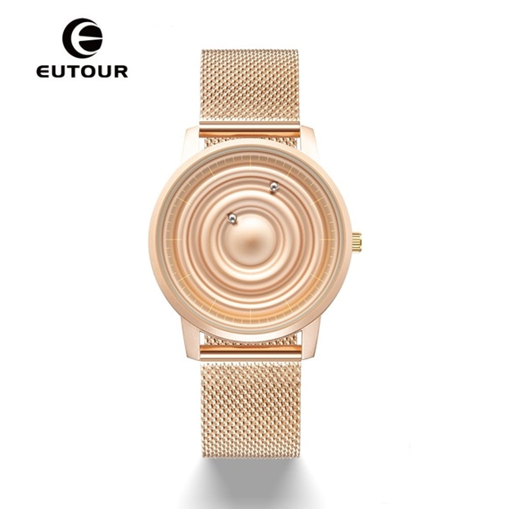 Gold Magnetic Watch Men Luxury Brand EUTOUR Casual Silicone Fashion Quartz  Magnet Ball Sport Watch Waterproof Relogio Masculino