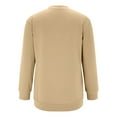 thumbnail image 5 of Charmgo Womens Sweatshirt Under $15, Women's Crew Neck Solid Color Sweatshirt Tops Long Sleeves Casual Pullover Lightweight Loose Tops Crewneck Sweatshirts Oversized, Winter Clothes for Women Beige M, 5 of 5